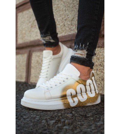 ByselShoes CH254 CBT Pittura Erkek Ayakkabı 429 BEYAZ / SARI COOL