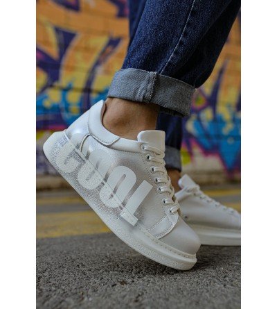 ByselShoes CH254 CBT Pittura Erkek Ayakkabı 434 BEYAZ / GÜMÜS COOL