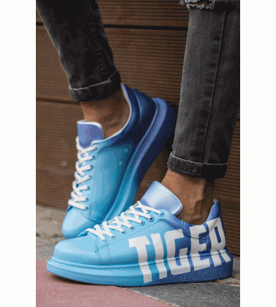 ByselShoes CH254 CBT Pittura Erkek Ayakkabı 443 MAVI / KOYU MAVI TIGER