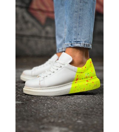 ByselShoes CH254 CBT Pittura Erkek Ayakkabı 502 NEON SARI TOPUK SPLUSH