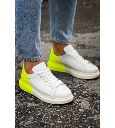 ByselShoes CH254 CBT Pittura Erkek Ayakkabı 502 NEON SARI TOPUK SPLUSH