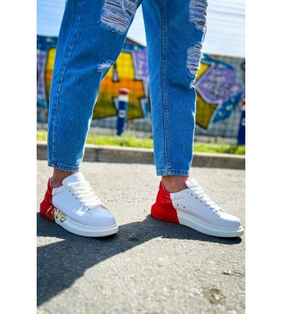 ByselShoes CH254 CBT Pittura Erkek Ayakkabı 504 BEYAZ / KIRMIZI LOVE