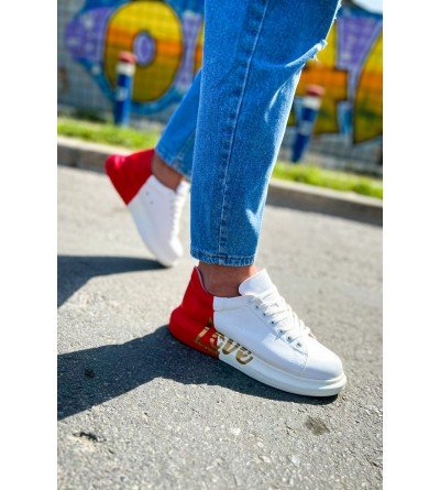 ByselShoes CH254 CBT Pittura Erkek Ayakkabı 504 BEYAZ / KIRMIZI LOVE