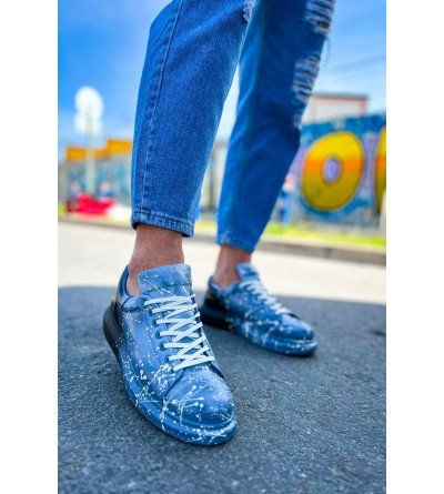 ByselShoes CH254 CBT Pittura Erkek Ayakkabı 531 GRI / SIYAH SPLUSH