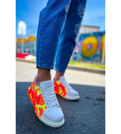 ByselShoes CH254 CBT Pittura Erkek Ayakkabı 535 NEON TURUNCU / SIYAH YAĞMUR