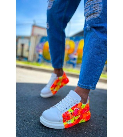 ByselShoes CH254 CBT Pittura Erkek Ayakkabı 535 NEON TURUNCU / SIYAH YAĞMUR