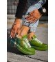 ByselShoes CH254 CBT Pittura Kadın Ayakkabı 491 YESIL / KOYU YESIL V