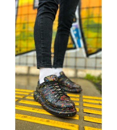 ByselShoes CH254 CST Pittura Erkek Ayakkabı 498 SARI / MAVI / KIRMIZI SPLUSH