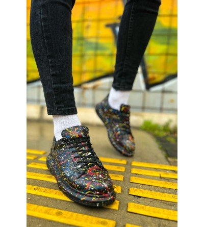 ByselShoes CH254 CST Pittura Erkek Ayakkabı 498 SARI / MAVI / KIRMIZI SPLUSH