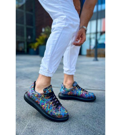 ByselShoes CH254 CST Pittura Erkek Ayakkabı 538 CRAZY SPLUSH SIYAH