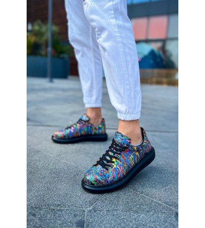 ByselShoes CH254 CST Pittura Erkek Ayakkabı 538 CRAZY SPLUSH SIYAH