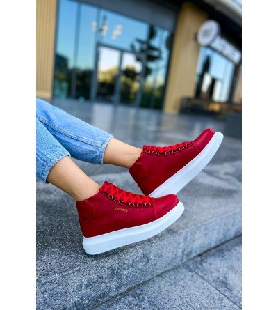 ByselShoes CH258 CBT Roma Kadın Bot KIRMIZI