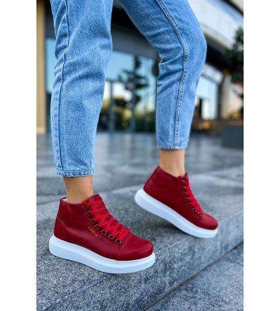 ByselShoes CH258 CBT Roma Kadın Bot KIRMIZI