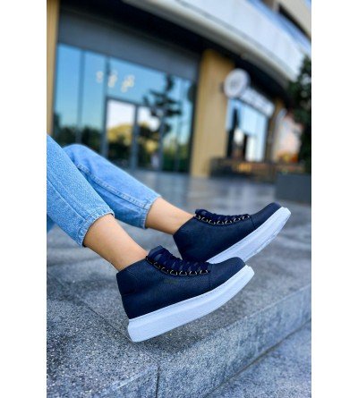 ByselShoes CH258 CBT Roma Kadın Bot LACIVERT