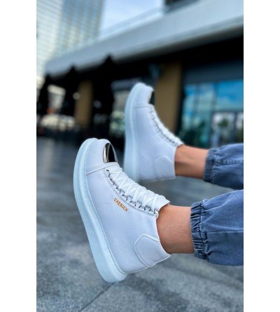 ByselShoes CH267 CBT Roma Mirror Erkek Bot BEYAZ