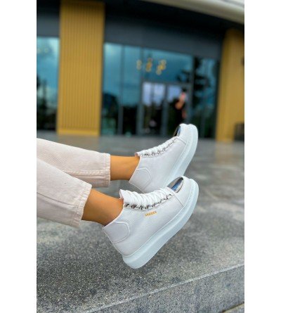 ByselShoes CH267 CBT Roma Mirror Kadın Bot BEYAZ