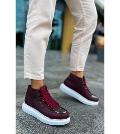 ByselShoes CH267 CBT Roma Mirror Kadın Bot BORDO