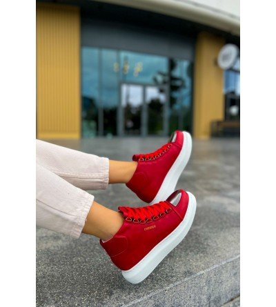 ByselShoes CH267 CBT Roma Mirror Kadın Bot KIRMIZI