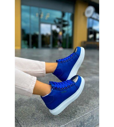 ByselShoes CH267 CBT Roma Mirror Kadın Bot MAVI