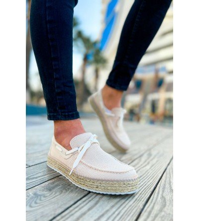 ByselShoes CH311 Espadril Erkek Ayakkabı BEJ