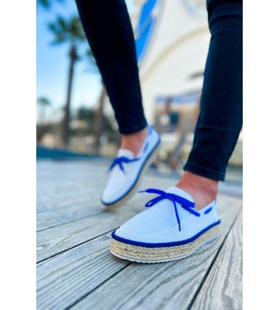 ByselShoes CH311 Espadril Erkek Ayakkabı BEYAZ / SAX MAVI