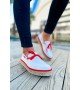 ByselShoes CH311 Espadril Erkek Ayakkabı BEYAZ/KIRMIZI