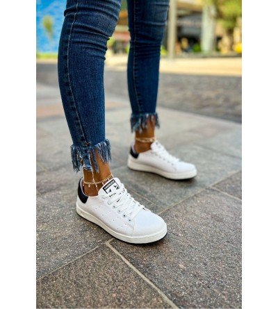 ByselShoes CH977 GBT Tennis Kadın Ayakkabı BEYAZ/SIYAH