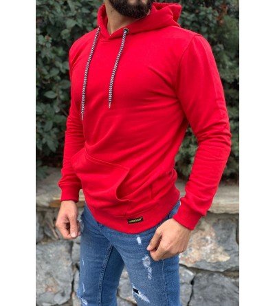 ByselShoes Kapüşonlu Sweatshirt KIRMIZI