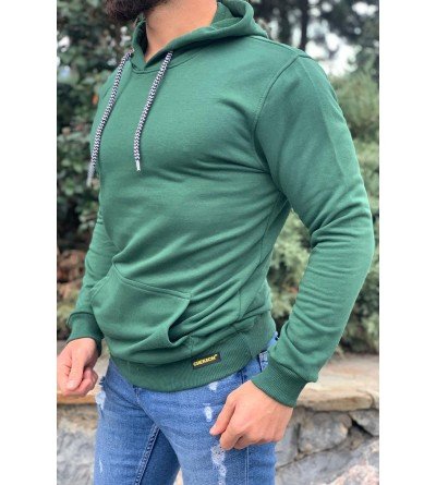 ByselShoes Kapüşonlu Sweatshirt YESIL